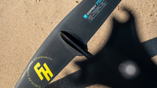 FoilHive carbon front wing close-up with yellow logo